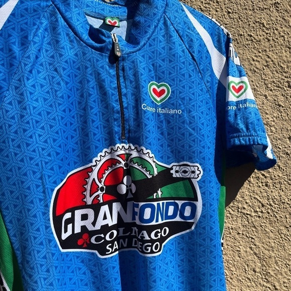 Women's Cuore Italiano Jersey Shirt Multicolor XL Visible Pocket 1/4 Zip 2011 - Picture 14 of 15